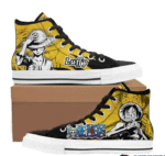 Monkey D. Luffy Edition One Piece High Top Canvas Shoes - Image 2