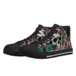 Neo-Traditional Tattoo Skull Edition | Skull Rose Custom Shoes & High Tops - Image 3