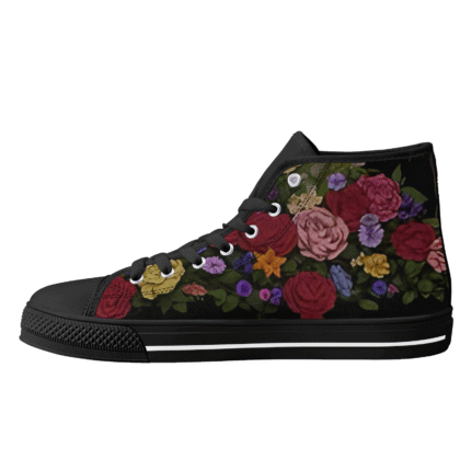 Midnight Garden Rose Edition | Floral Custom Shoes & High Top Sneakers