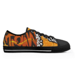 Orange Street Art Edition | Graffiti Custom Shoes & Low Top Sneakers - Image 4