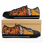 Orange Street Art Edition | Graffiti Custom Shoes & Low Top Sneakers - Image 2