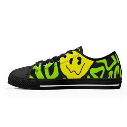 Neon Acid Rave Edition | Melting Smiley Face Shoes & Custom Low Top Sneakers