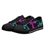 Teal & Purple Street Art Edition | Graffiti Custom Shoes & Low Top Sneakers - Image 3