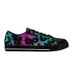Teal & Purple Street Art Edition | Graffiti Custom Shoes & Low Top Sneakers - Image 4