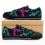 Teal & Purple Street Art Edition | Graffiti Custom Shoes & Low Top Sneakers - Image 2