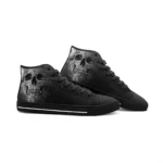 Dark Realistic Gothic Skull High Tops | Custom Canvas Shoes Women & Men - Image 2