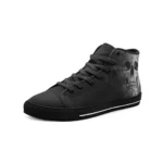 Dark Realistic Gothic Skull High Tops | Custom Canvas Shoes Women & Men - Image 3