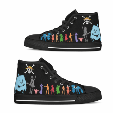 Straw Hat Crew Silhouette Edition | One Piece Anime Shoes & Custom Canvas High Tops