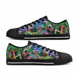 Trippy Monster Eyeball Edition | Custom Psychedelic Art Shoes & Low Top Sneakers
