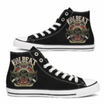Volbeat Winged Cowboy Skull Edition | Custom High Top Shoes & Band Merch