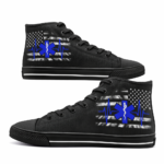 EMS Star of Life Heartbeat | Custom EMT Shoes & Canvas Shoes Women