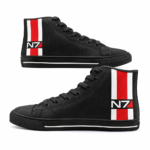 Commander Shepard N7 Armor Edition | Mass Effect N7 Shoes & Custom Canvas High Tops