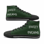 Sweet Dreams Dark Green Edition | Retro Aesthetic Shoes & Custom Canvas High Tops