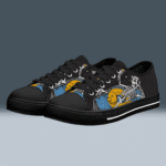 Chill Skeleton Pool Party Edition | Skeleton Custom Shoes & Low Top Sneakers - Image 4