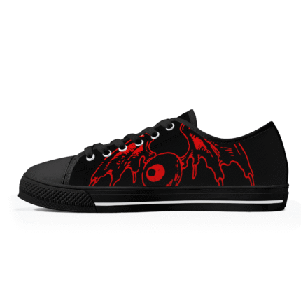 Red Melting Eyeball Edition | Gothic Horror Custom Shoes & Low Top Sneakers