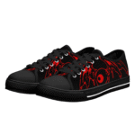 Red Melting Eyeball Edition | Gothic Horror Custom Shoes & Low Top Sneakers - Image 2