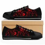 Red Melting Eyeball Edition | Gothic Horror Custom Shoes & Low Top Sneakers - Image 3