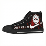 Jason Voorhees "Just Kill It" Custom Sneakers – Friday the 13th Horror Parody