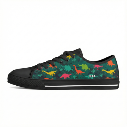 Neon Jurassic Dino Edition | Dinosaur Custom Shoes & Low Top Sneakers