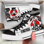 Roronoa Zoro Ink Wash Edition | Custom Anime Shoes & Canvas High Tops - Image 2